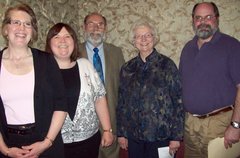 PUMC lay persons who have been honored by sub-district: Kathy Demo (2010), Cathy Frick (2011), Rev. Barnes, Jean Theobald (2009), and Chris Remick (2008)